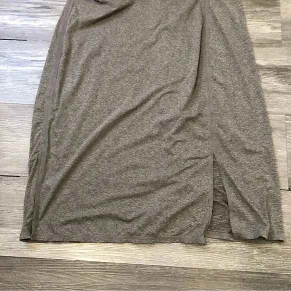 Zuda womens midi dress Size LP Grey Side Slit Bodycon‎ - Picture 4 of 10